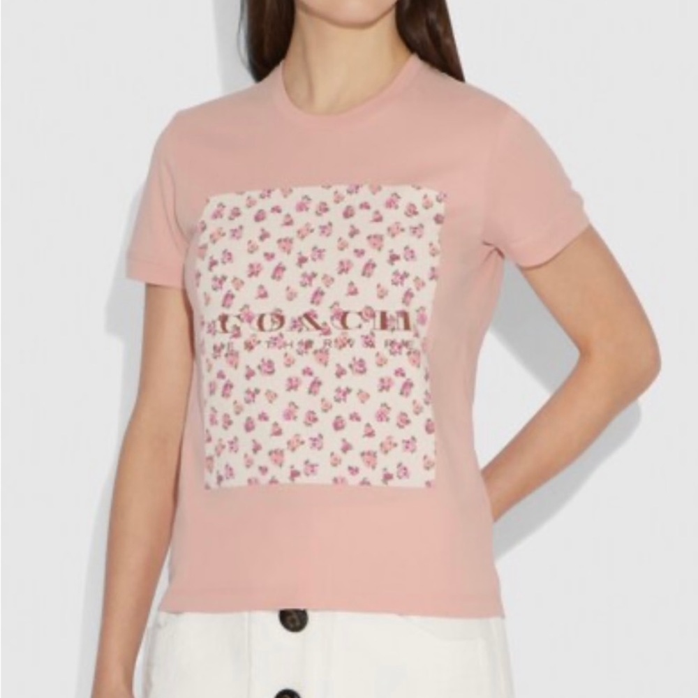 Coach Floral pink tee Mothers Day edition